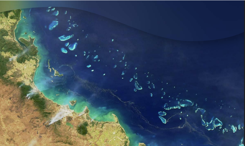 Aerial image of the reef